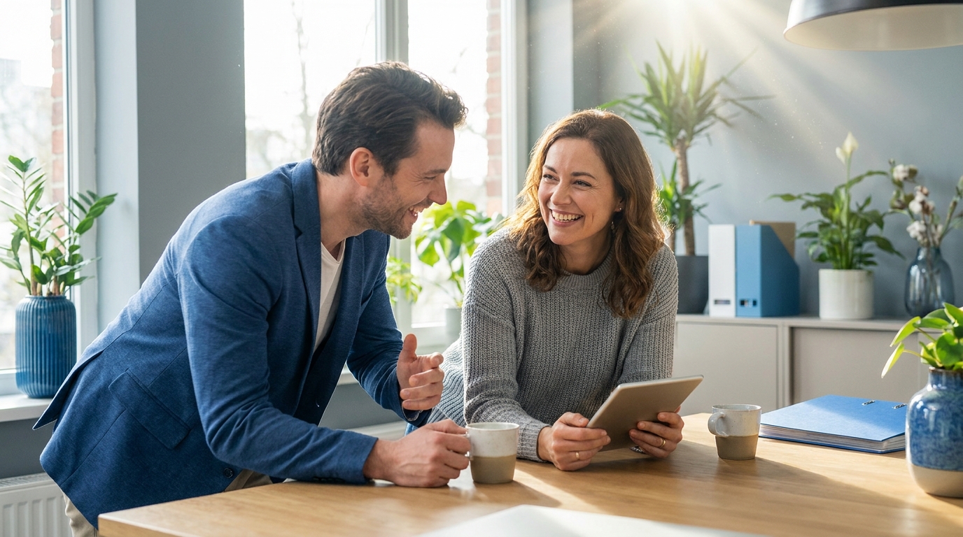 A business owner reviewing HELOC options with an advisor