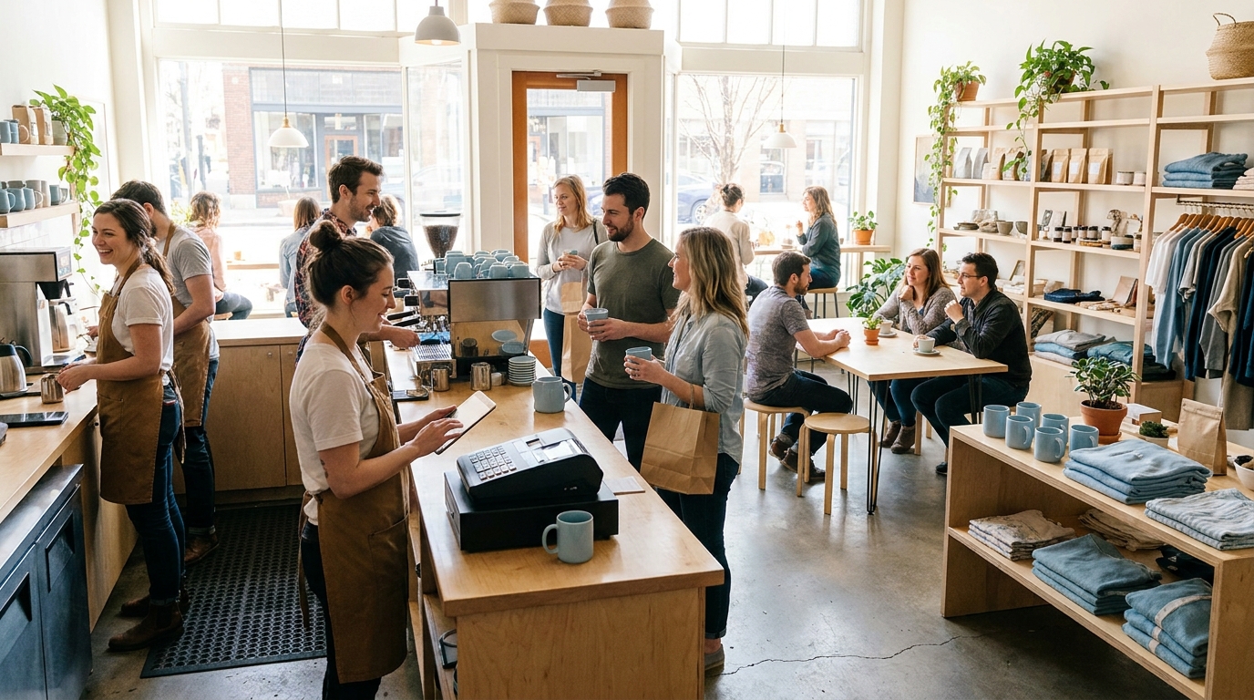 A busy, thriving small business