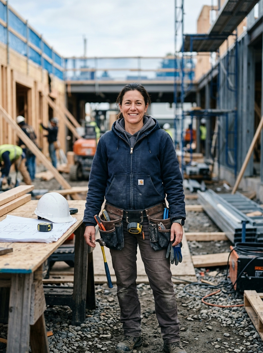 Contractor at a job site